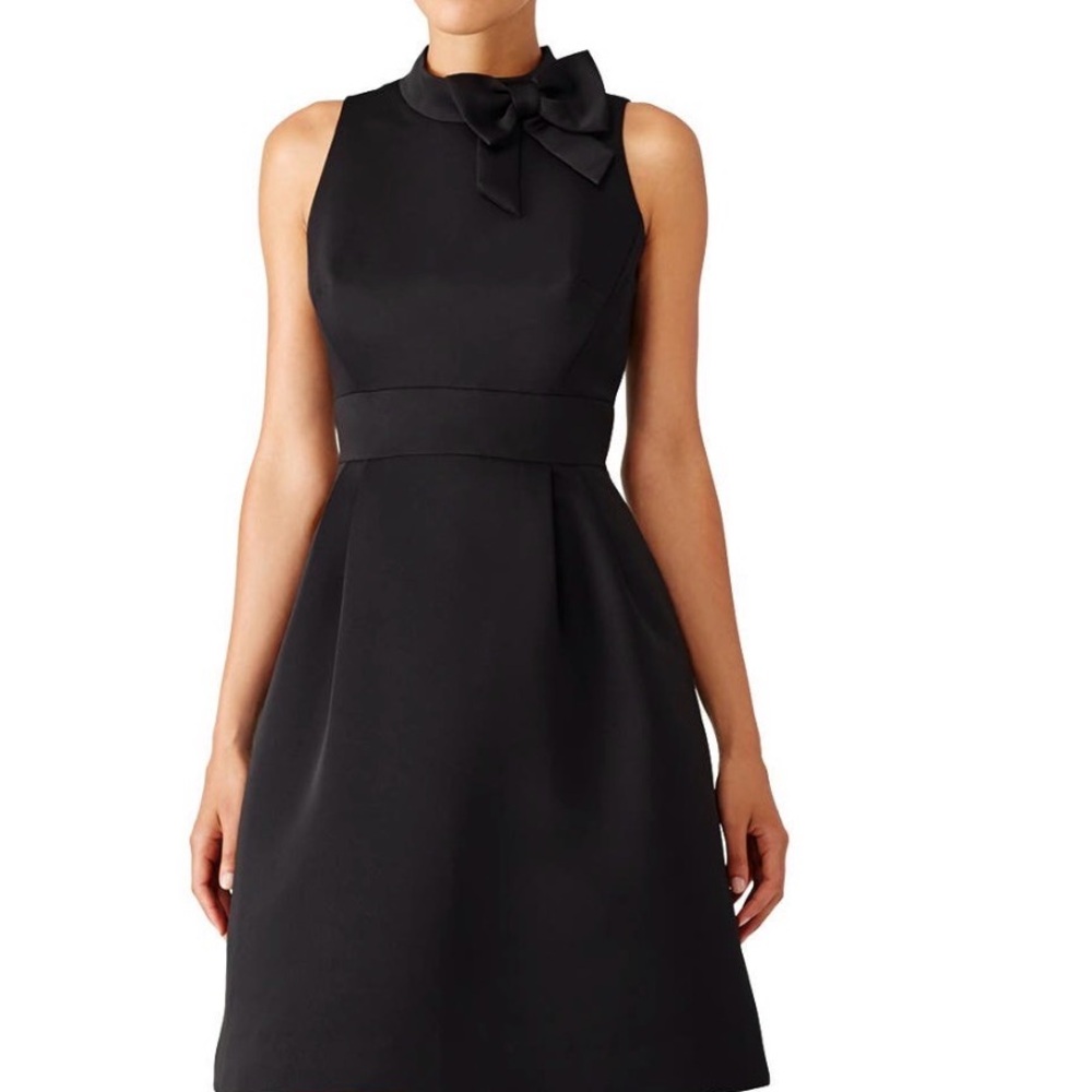 Kate Spade Classic Black Bow Midi Dress